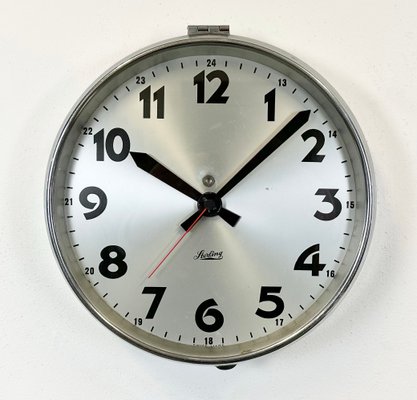 Swiss Industrial Wall Clock from Sterling, 1960s-CGF-1438751