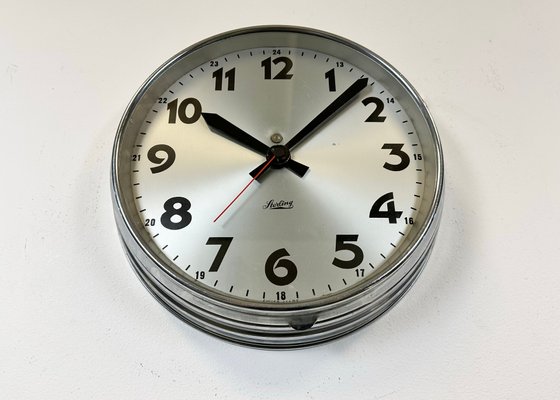 Swiss Industrial Wall Clock from Sterling, 1960s-CGF-1438751