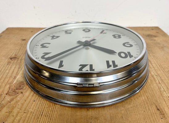 Swiss Industrial Wall Clock from Sterling, 1960s-CGF-1438751