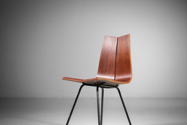 Swiss Thermoformed Wood Chair by Hans Bellmann, 1960s-YU-1133315