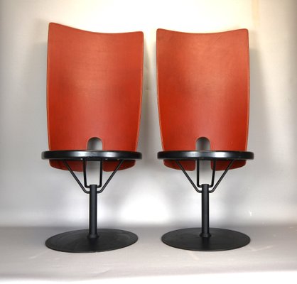 Swivel Chairs by Borge Lindau for Bla Station, 1986, Set of 2-AOU-1757980