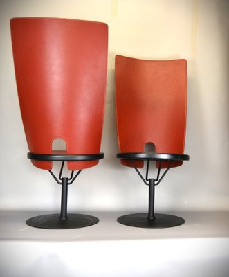 Swivel Chairs by Borge Lindau for Bla Station, 1986, Set of 2-AOU-1757980