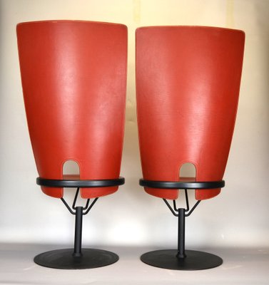 Swivel Chairs by Borge Lindau for Bla Station, 1986, Set of 2-AOU-1757980