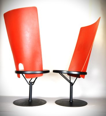 Swivel Chairs by Borge Lindau for Bla Station, 1986, Set of 2-AOU-1757980