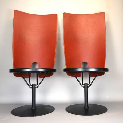 Swivel Chairs by Borge Lindau for Bla Station, 1986, Set of 2-AOU-1757980