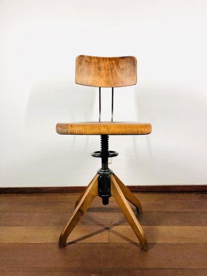 Swivel Desk Chair attributed to Robert Wagner, Bemefa Workshop Chair from Rowac, 1940s-LCQ-1773578