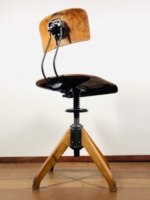 Swivel Desk Chair attributed to Robert Wagner, Bemefa Workshop Chair from Rowac, 1940s-LCQ-1773578