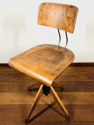 Swivel Desk Chair attributed to Robert Wagner, Bemefa Workshop Chair from Rowac, 1940s-LCQ-1773578