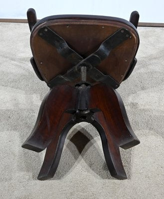 Swivel Desk Chair in Tinted Beech, 1940s-RVK-1798777