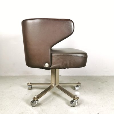 Swivel Leather Armchair by Giulio Moscatelli for Formanova, 1970-PRS-1259581