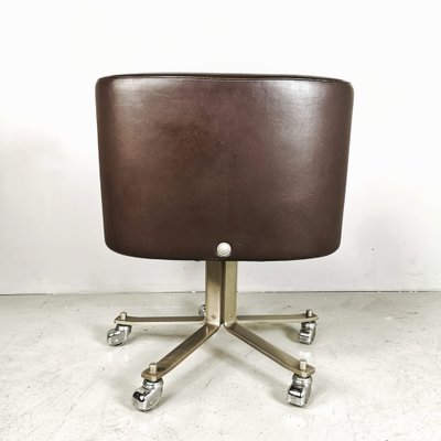 Swivel Leather Armchair by Giulio Moscatelli for Formanova, 1970-PRS-1259581