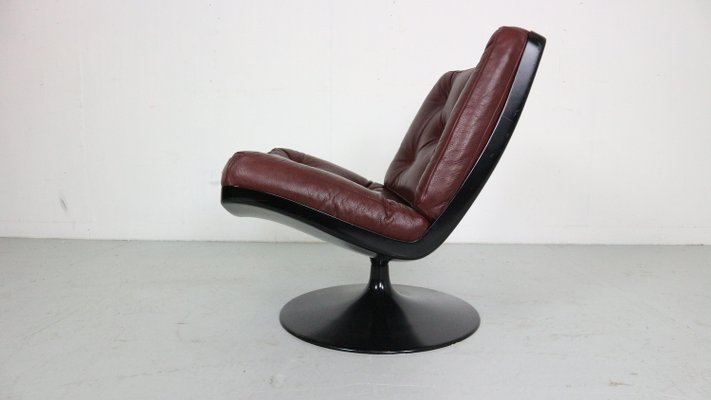 Swivel Leather Lounge Chair Model F504 by Geoffrey Harcourt for Artifort, 1968-DT-2026116