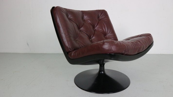 Swivel Leather Lounge Chair Model F504 by Geoffrey Harcourt for Artifort, 1968-DT-2026116