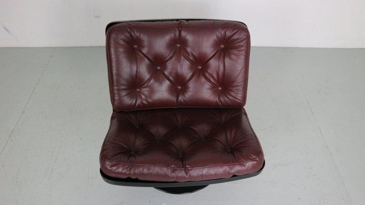 Swivel Leather Lounge Chair Model F504 by Geoffrey Harcourt for Artifort, 1968-DT-2026116