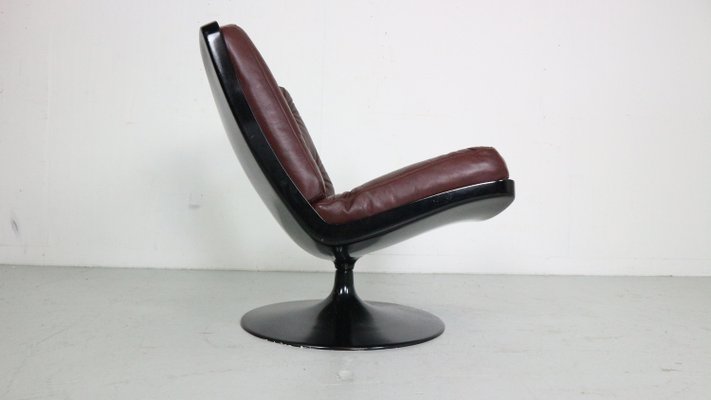 Swivel Leather Lounge Chair Model F504 by Geoffrey Harcourt for Artifort, 1968-DT-2026116