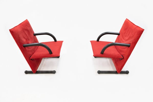 T-Line Lounge Chairs by Burkhard Vogtherr for Arflex, 1982, Set of 2-GCG-800175