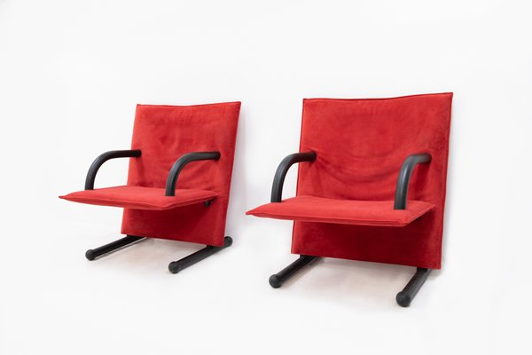 T-Line Lounge Chairs by Burkhard Vogtherr for Arflex, 1982, Set of 2-GCG-800175