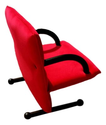 T-Line Red Lounge Chair by Burkhard Vogtherr for Arflex, 1980s-FIP-771452