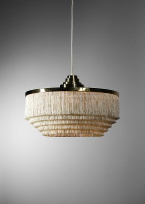 T603 Ceiling Lamp with Beige Silk Fringes by Hans Agne Jakobsson-YU-1173810