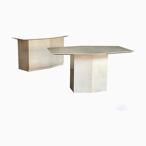 Table and Sideboard by Aldo Tura, Italy, 1960s, Set of 2-LA-1748997