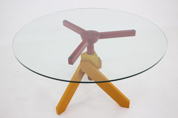 Table and Stools by Raul Barbieri for Rexite, Italy, 1980s, Set of 5-TZ-1350685