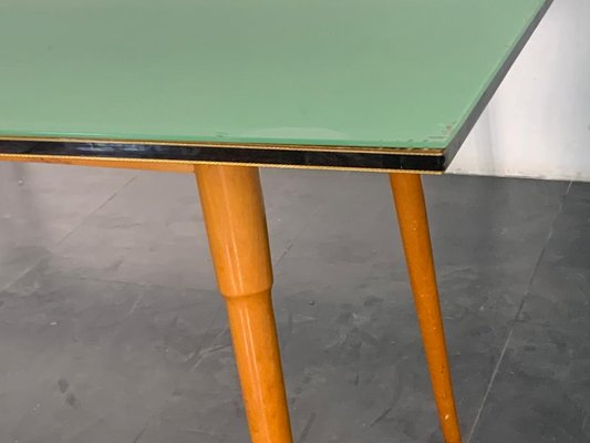 Table Black Floor Profiled with Brass Boards, 1950s-IJR-1141637