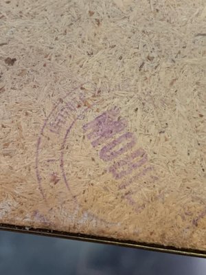 Table Black Floor Profiled with Brass Boards, 1950s-IJR-1141637