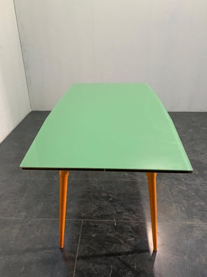 Table Black Floor Profiled with Brass Boards, 1950s-IJR-1141637