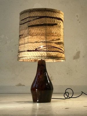 Table Brutalist Ceramic Table Lamp by JPR, 1950s-NLF-558829