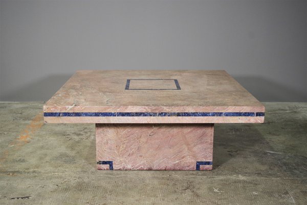 Table in Marble with Lapis Lazuli Inserts by Mario Sabot, 1970s-KNM-1254111