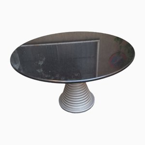 Table in Silver Wood with Black Marble Top by Carlo de Carli, 1980s-OHK-1787033