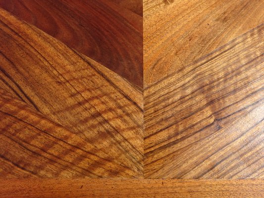 Table in Walnut and Herringbone Veneer, 1950s-ABK-2040214