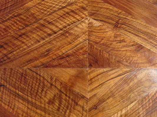 Table in Walnut and Herringbone Veneer, 1950s-ABK-2040214