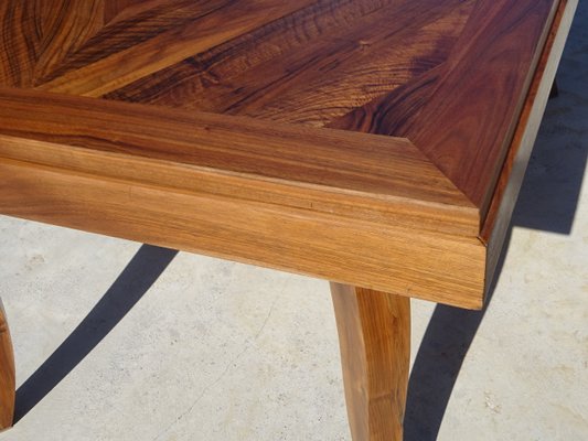 Table in Walnut and Herringbone Veneer, 1950s-ABK-2040214