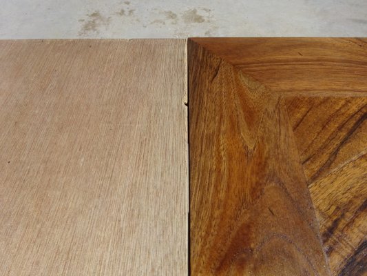 Table in Walnut and Herringbone Veneer, 1950s-ABK-2040214