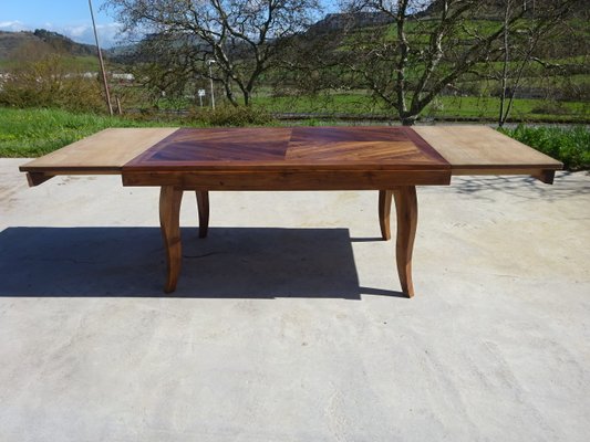 Table in Walnut and Herringbone Veneer, 1950s-ABK-2040214