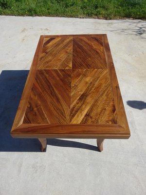 Table in Walnut and Herringbone Veneer, 1950s-ABK-2040214