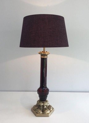 Table Lamp Attributed to Cristal & Bronze Paris, 1940s-BA-1365515