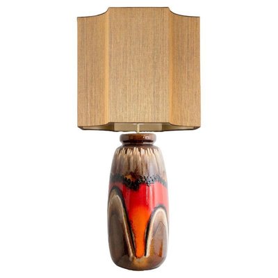 Table Lamp in Fat Lava Brown and Red Ceramic, 1970-VDW-2016918