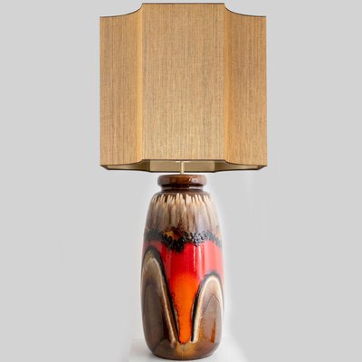 Table Lamp in Fat Lava Brown and Red Ceramic, 1970-VDW-2016918