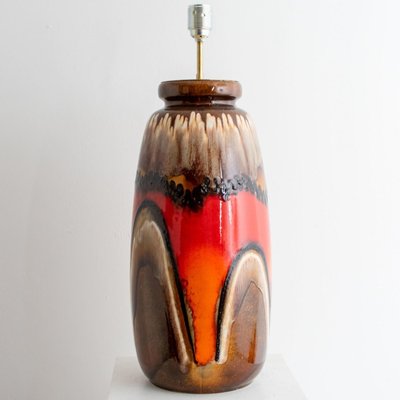 Table Lamp in Fat Lava Brown and Red Ceramic, 1970-VDW-2016918