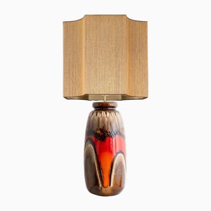 Table Lamp in Fat Lava Brown and Red Ceramic, 1970-VDW-2016918