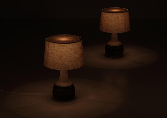 Table Lamps attributed to Søholm Keramik, Denmark, 1960s, Set of 2-QU-1763969