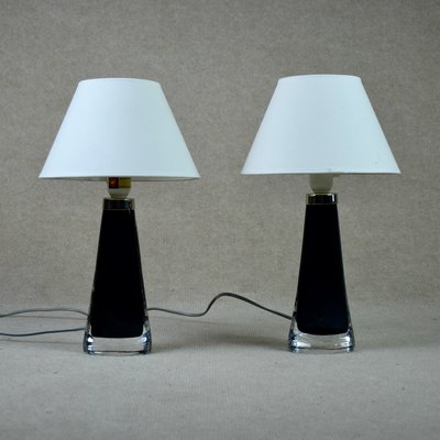 Table Lamps by Karl Fagerlund for Orrefors, Sweden, 1960s, Set of 2-RNM-2041795