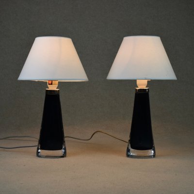 Table Lamps by Karl Fagerlund for Orrefors, Sweden, 1960s, Set of 2-RNM-2041795