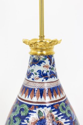 Table Lamps in Delftware & Gilt Bronze, 1880s, Set of 2-CEJ-767493