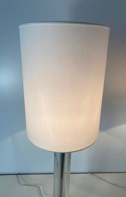 Table Lamps in Murano Glass and Chrome with White Lampshade, 2000s, Set of 2-FF-1404549