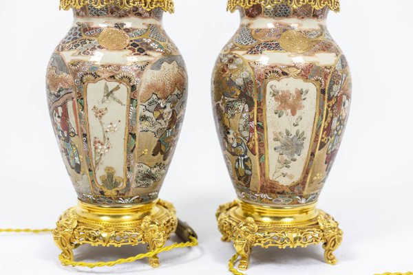 Table Lamps in Satsuma and Bronze, 1880-CEJ-1188264