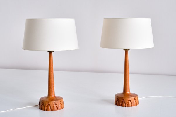 Table Lamps in Teak from Tranås Stilarmatur, Sweden, 1960s, Set of 2-FMT-1034561