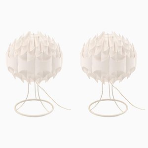 Table Lamps in White Lacquered Metal by Milanda Havlova, 1970s, Set of 2-SC-1796788